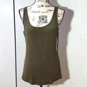 Sonoma- Womens Green ribbed Tank Top Sz.Large